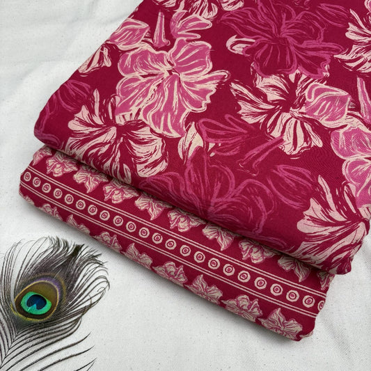 Soft Cotton Printed Mix Match Suit Set for Women