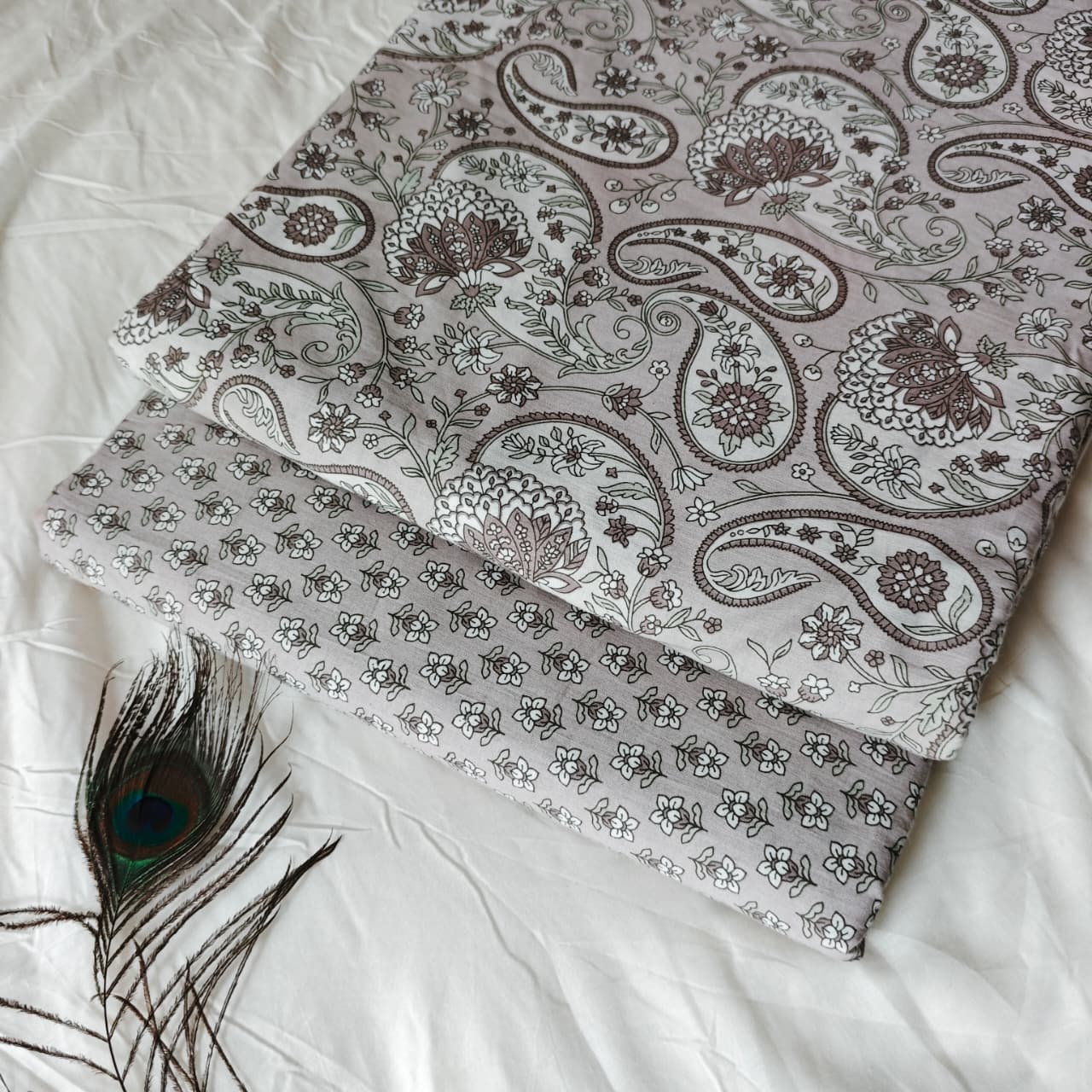 Elegant Handcrafted Cotton Lurex Combo Suit