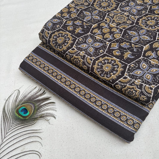 Bagru Dabu Print Cotton Combo Suit Set for Women