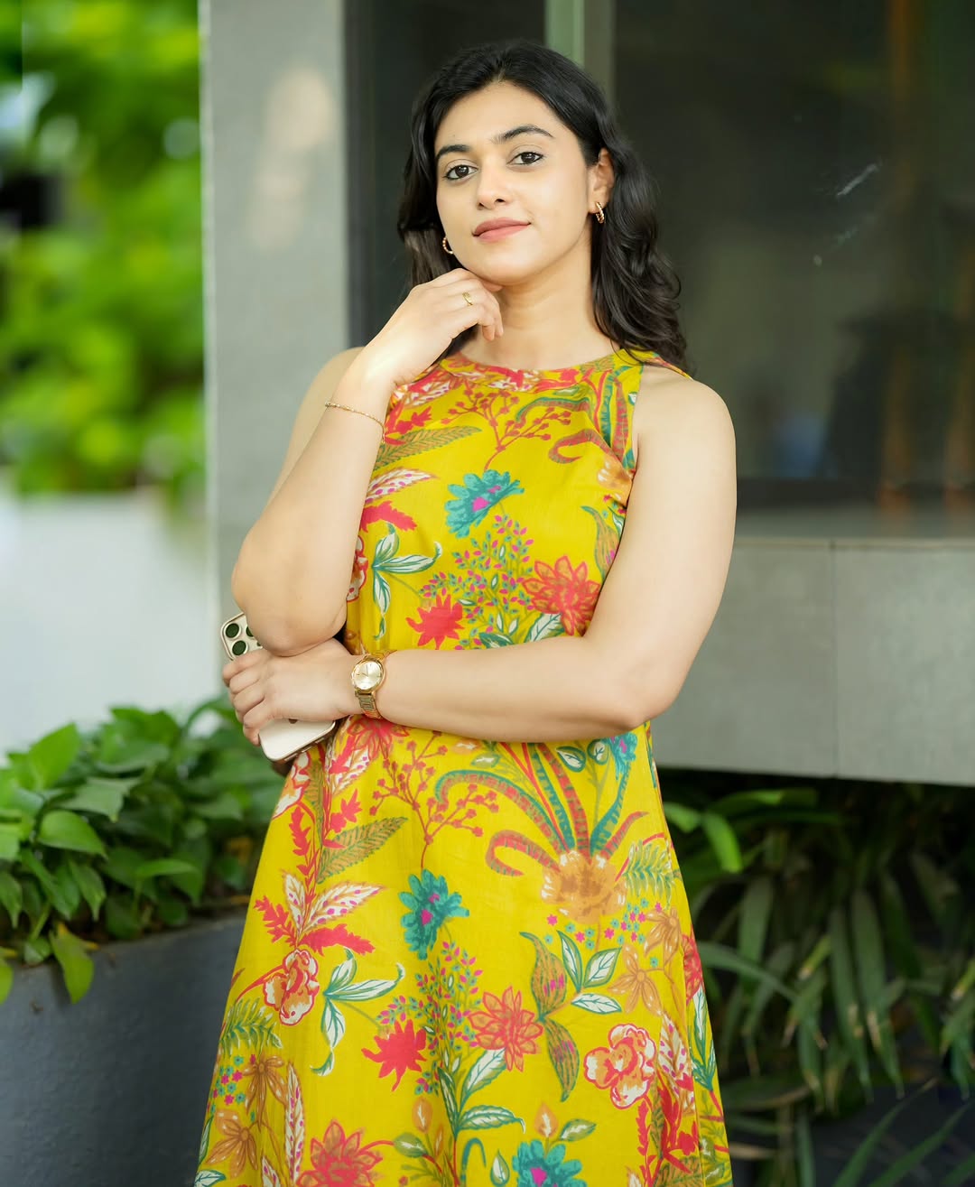 sleeveless yellow printed cotton kurta Palazzo set