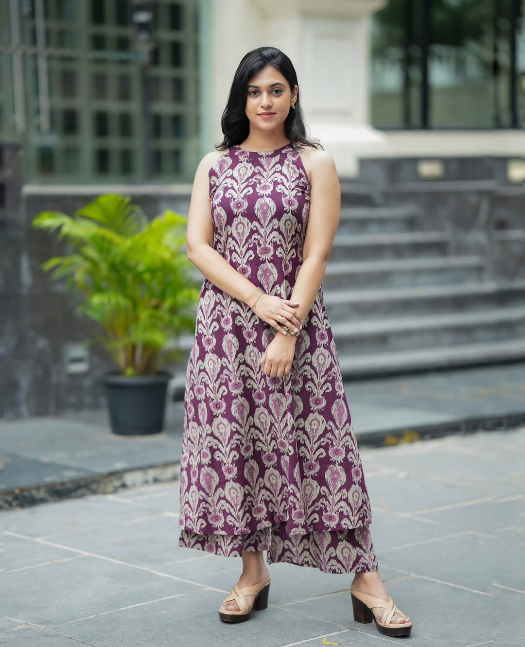 Women Shade of Purple Cotton Co-Ord set made of pure cotton
