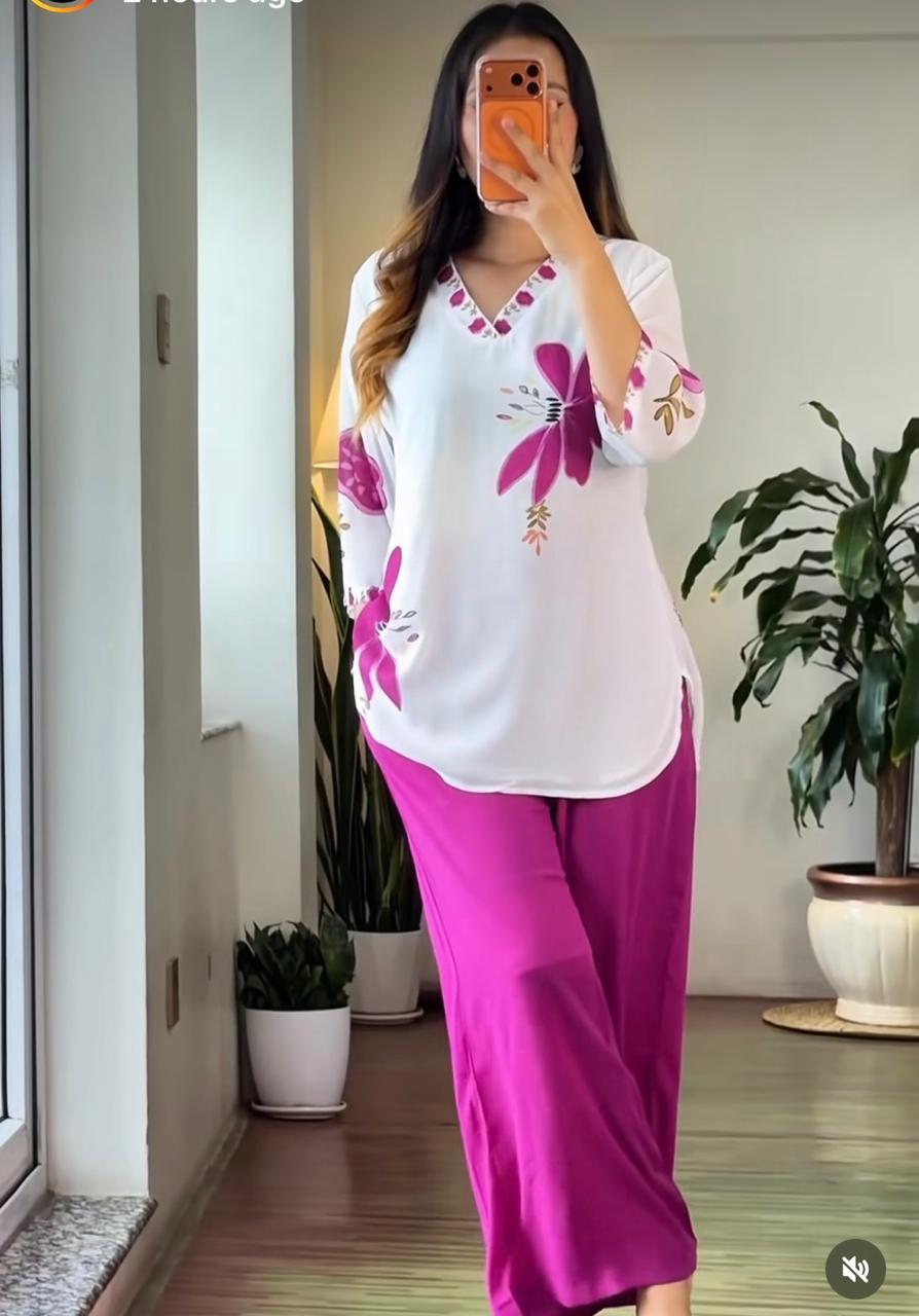 New Cord Set Apple Cut Kurta With Plazzo
