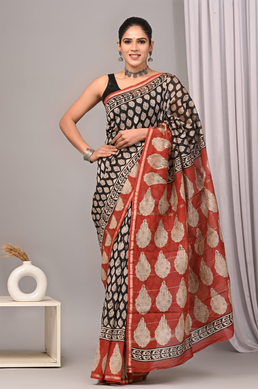 Handcrafted Chanderi Silk Saree