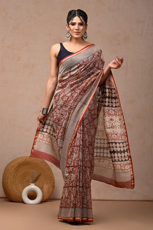 Printed Chanderi Silk Saree