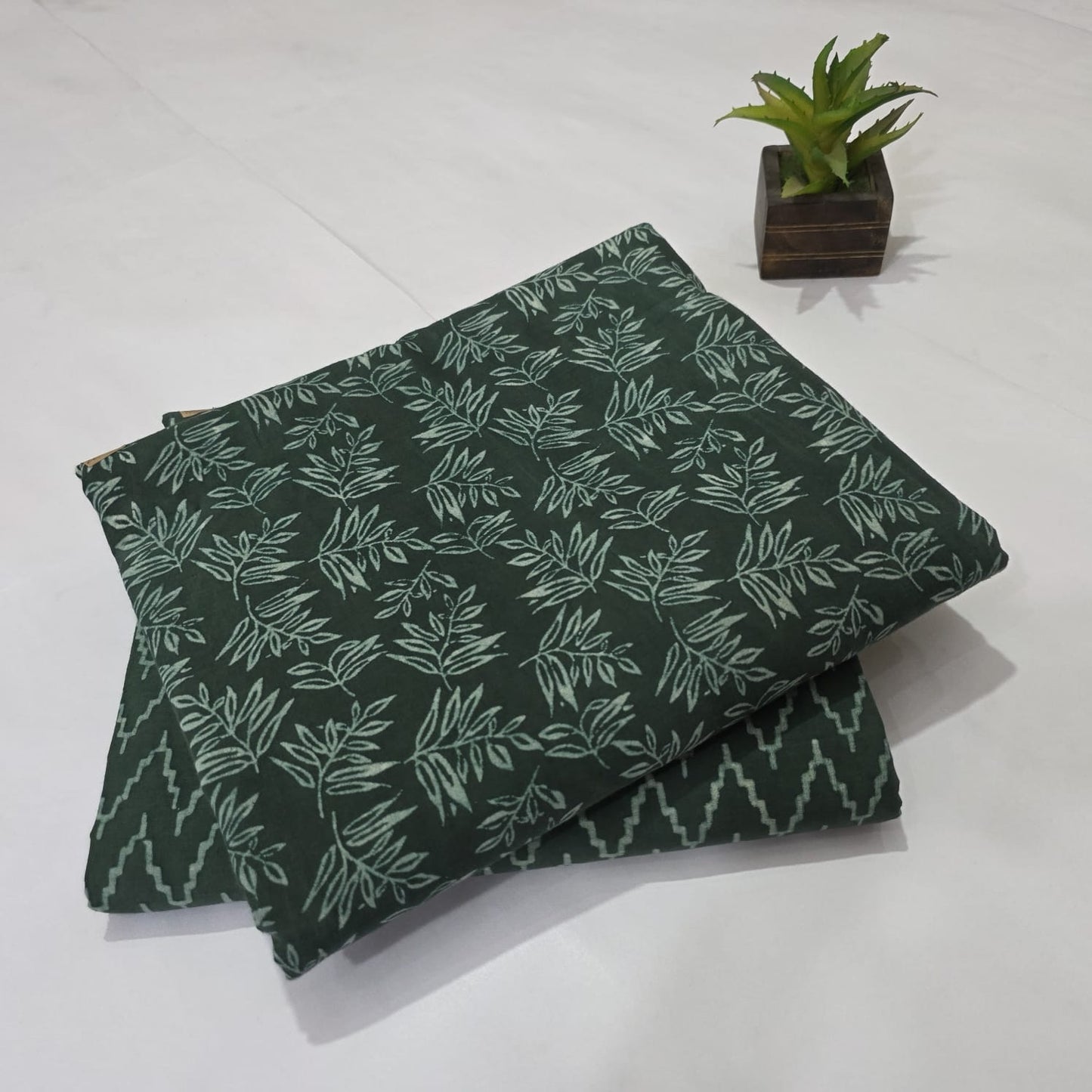 Designer Hand Block Cotton Combo Suit for Women