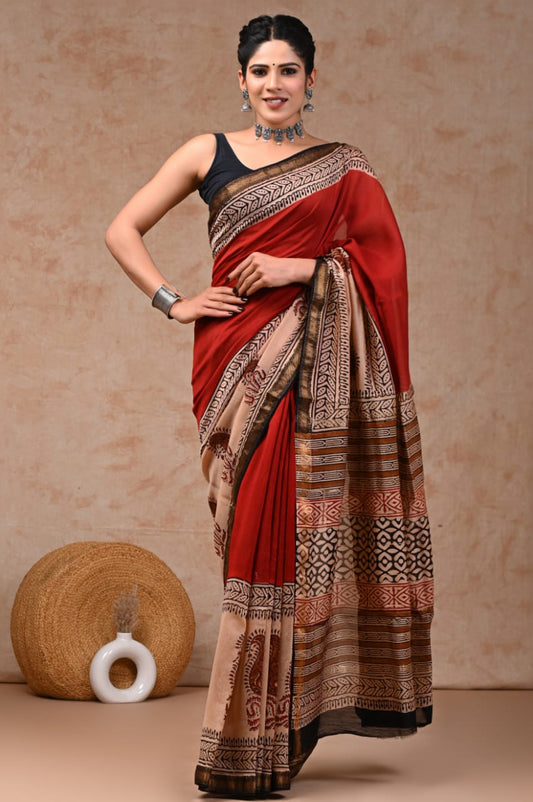 handloom maheshwari silk saree