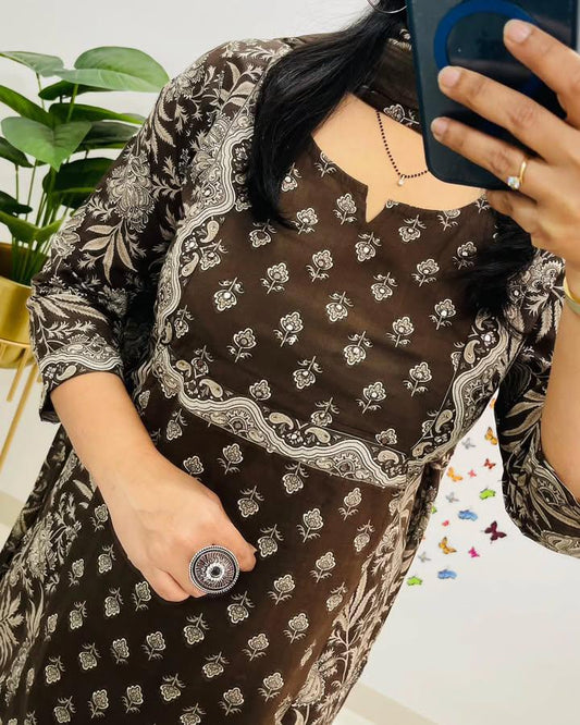 New cotton Kurti pant with dupatta