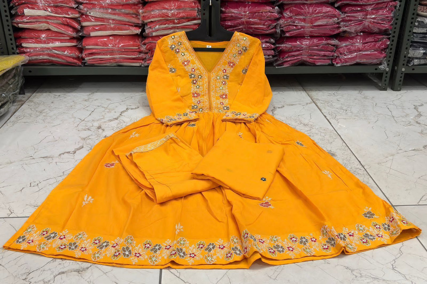 Yellow Wedding Anarkali Suit Dress
