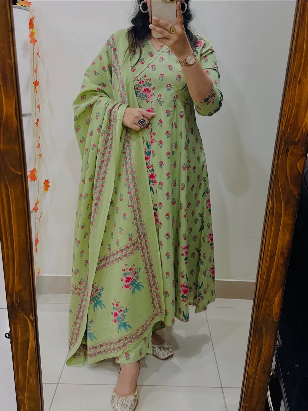 Jaipuri Floral Print Idaho Pattern Suit
