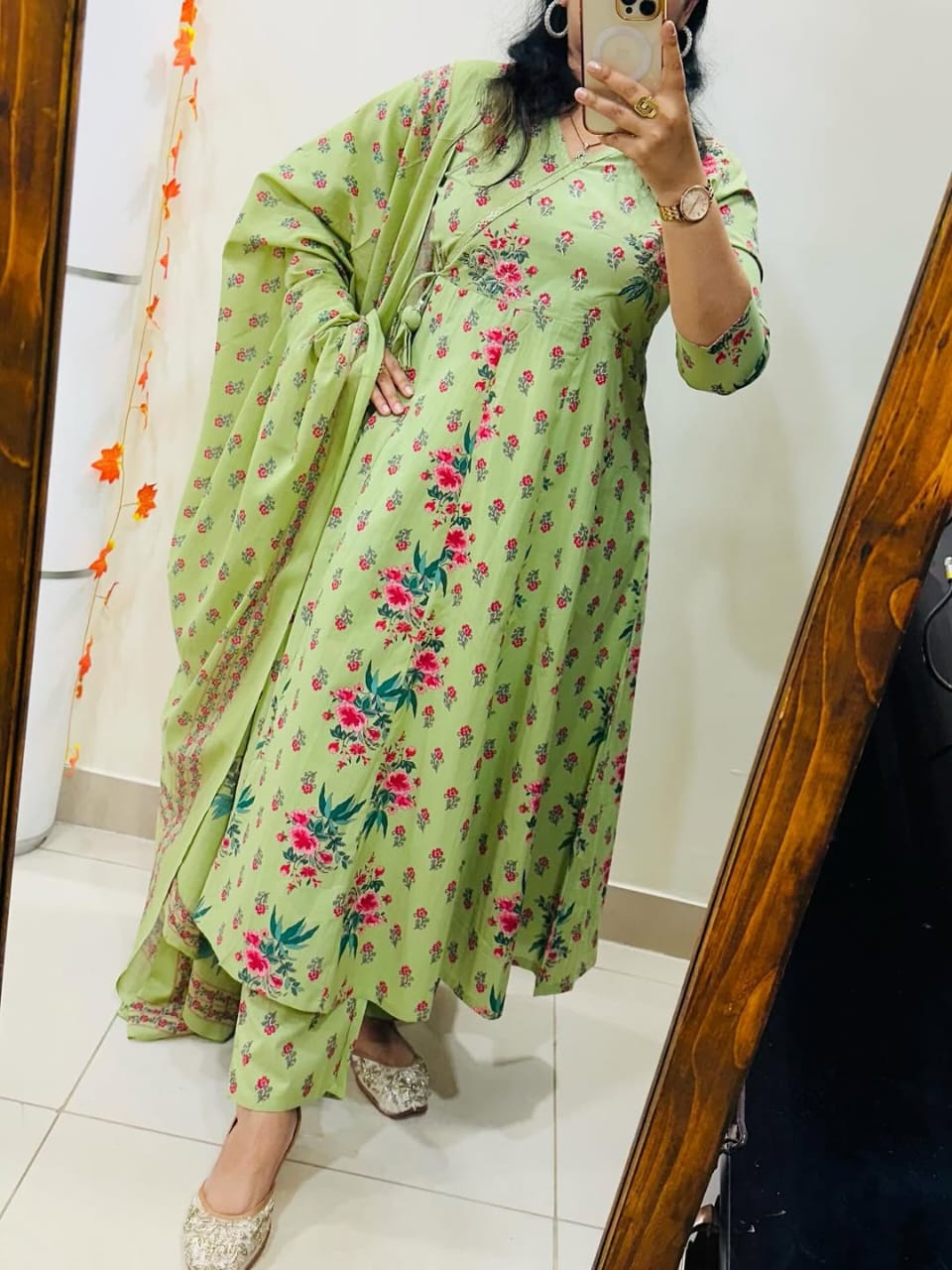 Jaipuri Floral Print Idaho Pattern Suit