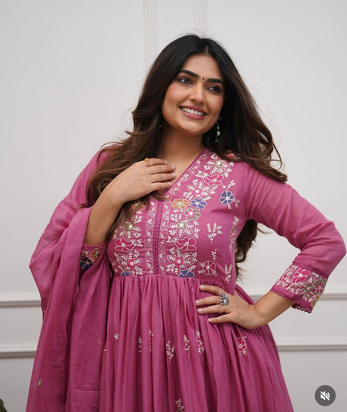 Elegant Cotton Embroidered Kurti Set