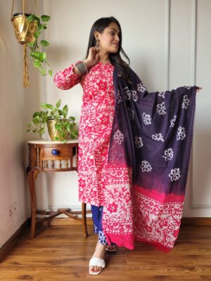 Cotton Suits with Matching Dupatta in Beautiful Colours